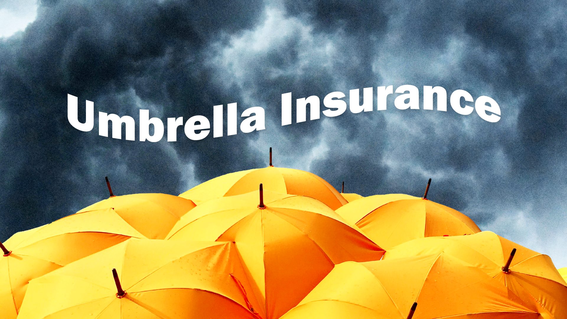 umbrella insurance, life insurance, yellow umbrellas