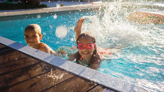 Kids in pool
