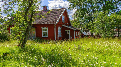 Empty house with insurance protection concept representing vacant home coverage